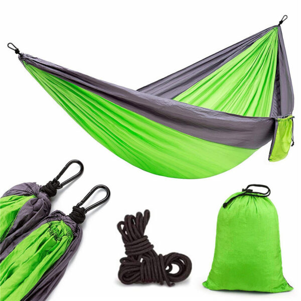 Backpacking Hammock - Portable Nylon Parachute Outdoor Double Hammock - Image 4