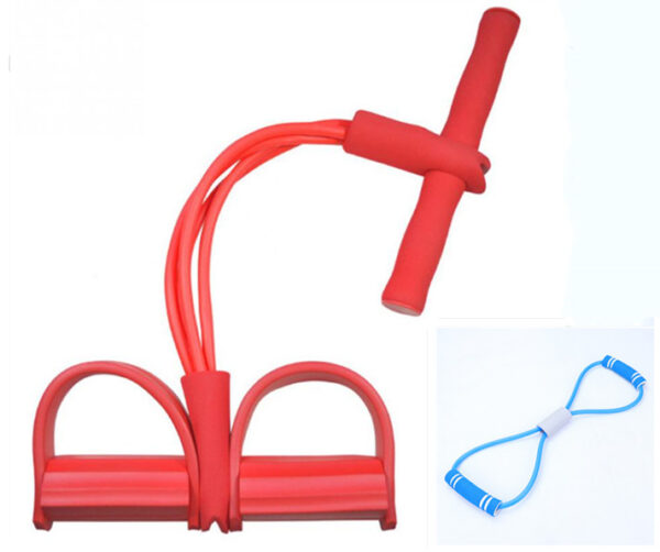 Natural Latex Foot Pedal Elastic Pull Rope with Handle Fitness Equipment Bodybuilding Expander - Image 3