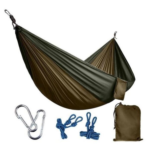 Backpacking Hammock - Portable Nylon Parachute Outdoor Double Hammock - Image 5
