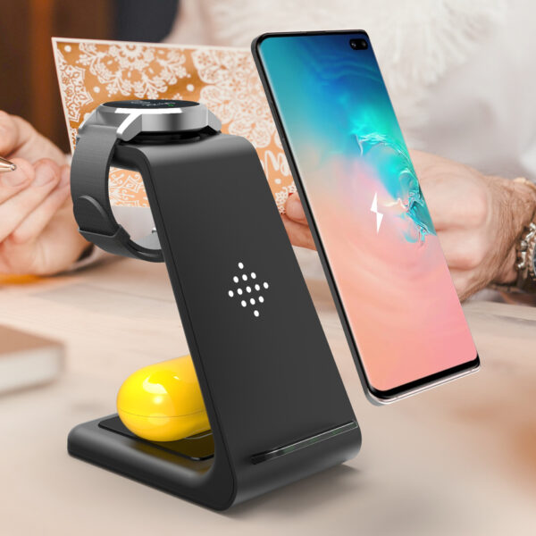 3 In 1 Fast Charging Station Wireless Charger Stand Wireless Quick Charge Dock For Phone Holder - Image 6