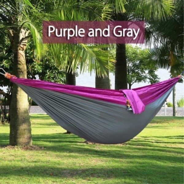 Backpacking Hammock - Portable Nylon Parachute Outdoor Double Hammock - Image 8