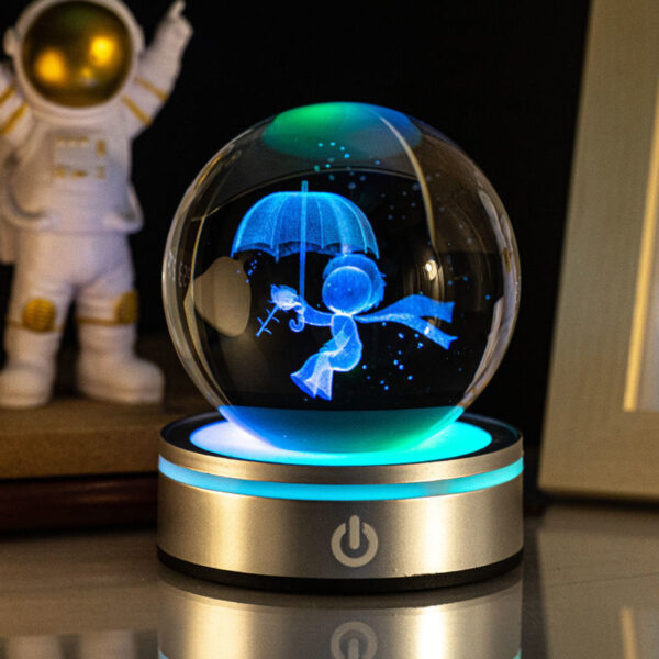 Creative 3D Inner Carving Luminous Crystal Ball Colorful Gradient Small Night Lamp Home Decorations Gifts Selection - Image 8