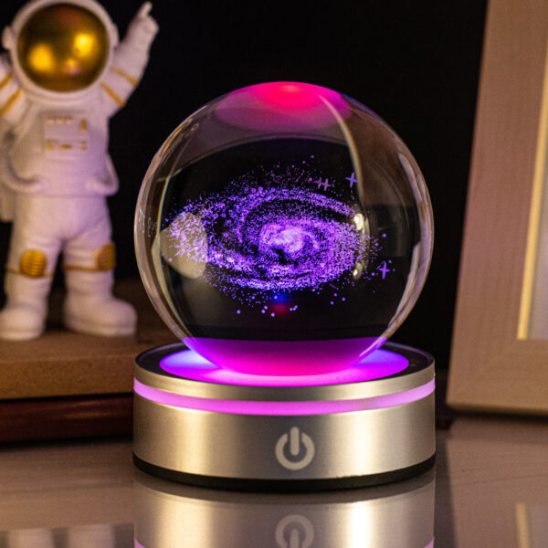 Creative 3D Inner Carving Luminous Crystal Ball Colorful Gradient Small Night Lamp Home Decorations Gifts Selection - Image 7